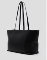 Megan Zipper black leather shopper bag - Woman | Roberto Verino