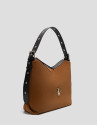 Margot brown suede hobo bag - Woman - SS2026 | Roberto Verino