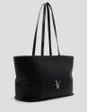 Bolso shopper Megan Zipper piel negro - Mujer | Roberto Verino
