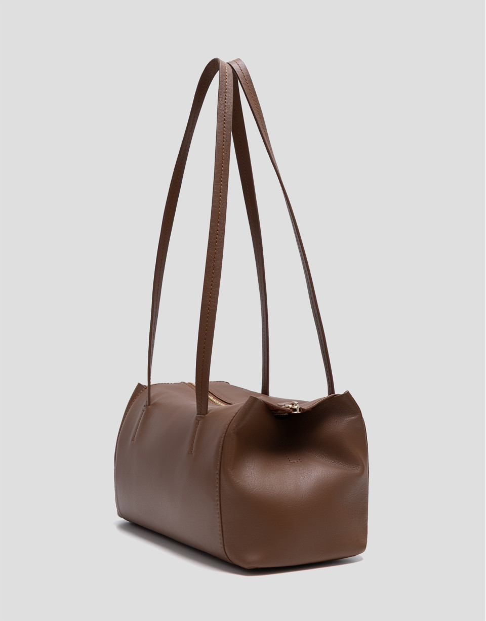 Bolso de hombro Megan Zipper piel marrón claro | Roberto Verino