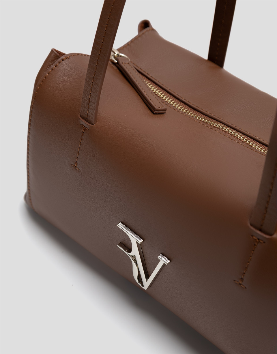 Bolso de hombro Megan Zipper piel marrón claro | Roberto Verino
