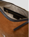 Margot brown suede hobo bag - Woman - SS2026 | Roberto Verino