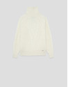 Ecru thick knitted sweater - Woman - AW2025 | Roberto Verino