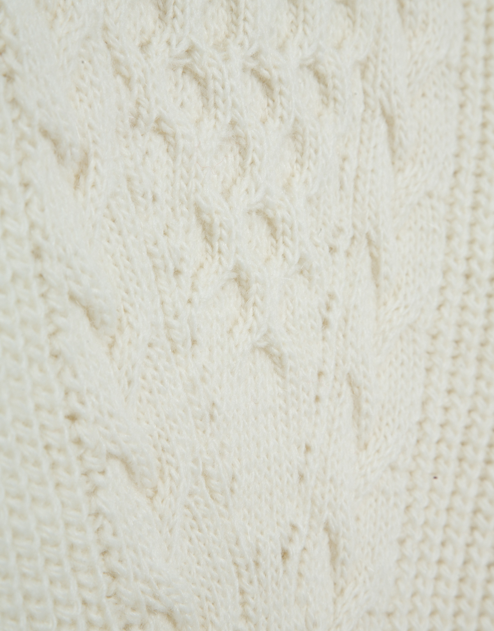Ecru thick knitted sweater - Woman - AW2025 | Roberto Verino