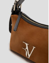 Margot Mini brown suede clutch bag - Gifts | Roberto Verino
