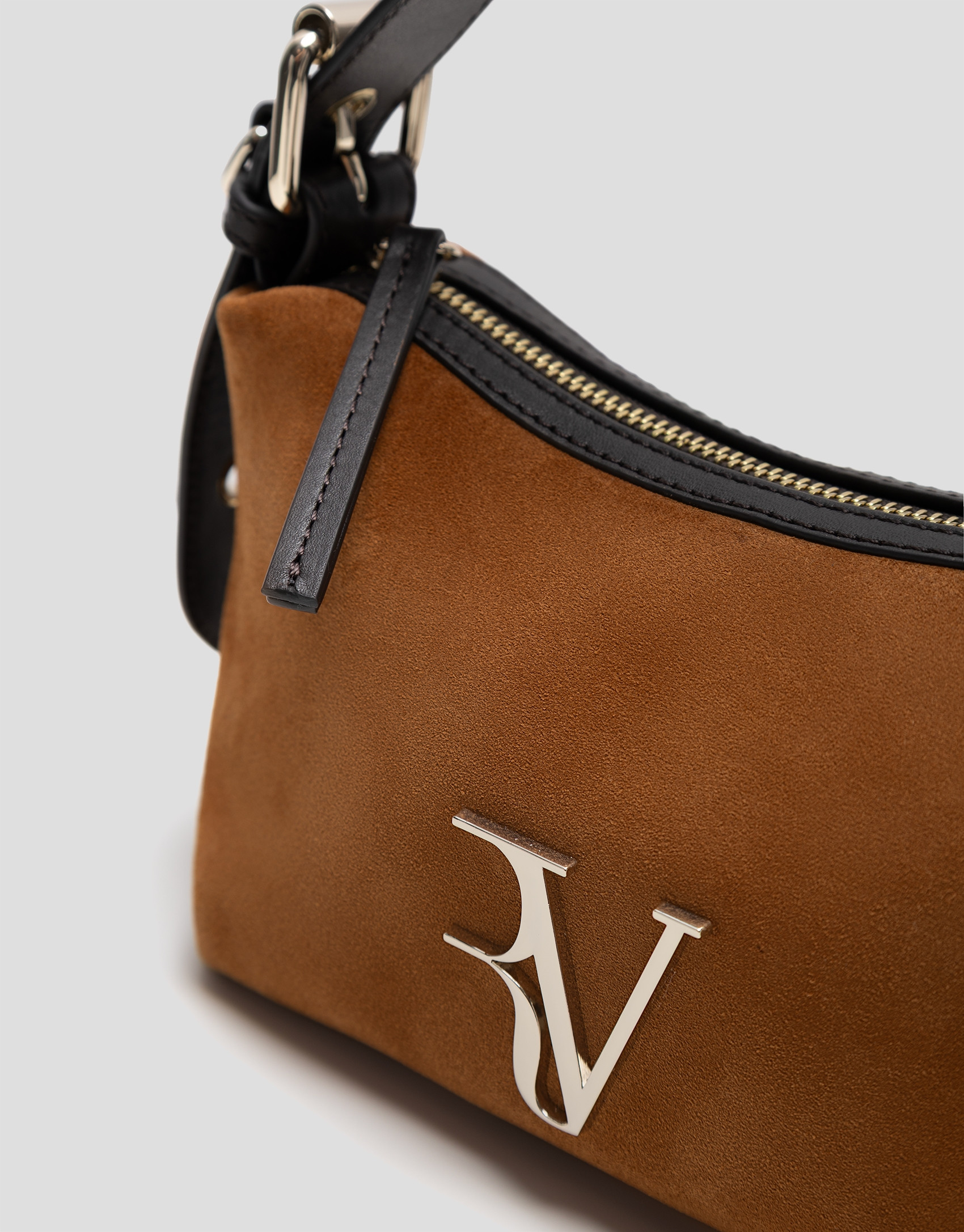 Margot Mini brown suede clutch bag - Gifts | Roberto Verino