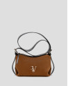 Margot brown suede shoulder bag - Gifts | Roberto Verino