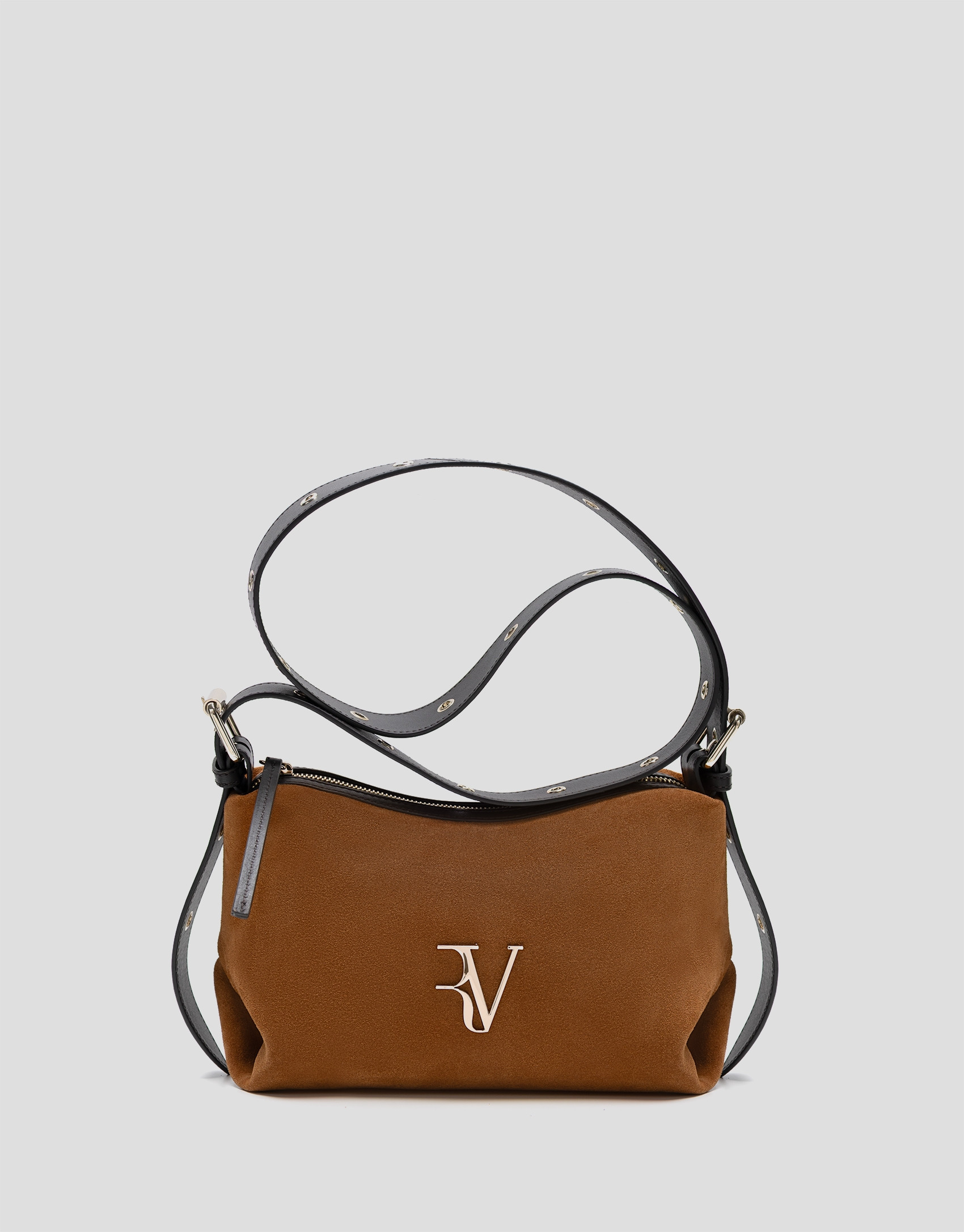 Margot brown suede shoulder bag - Gifts | Roberto Verino