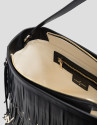 Bolso hobo Chloe piel negra con flecos - Mujer | Roberto Verino