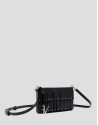 Bolso mini Chloe piel negra con flecos - Mujer | Roberto Verino