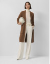 Chaqueta larga punto grueso beige - Mujer | Roberto Verino