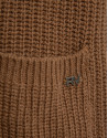 Chaqueta larga punto grueso beige - Mujer | Roberto Verino