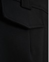 Black technical fabric straight midi skirt | Roberto Verino
