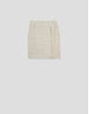 Short skirt in beige weave with fancy thread | Roberto Verino