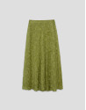 Midi skirt in moss green fill coupé - Woman | Roberto Verino