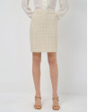 Short skirt in beige weave with fancy thread | Roberto Verino