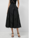 Black balloon skirt with fancy jacquard - Woman | Roberto Verino