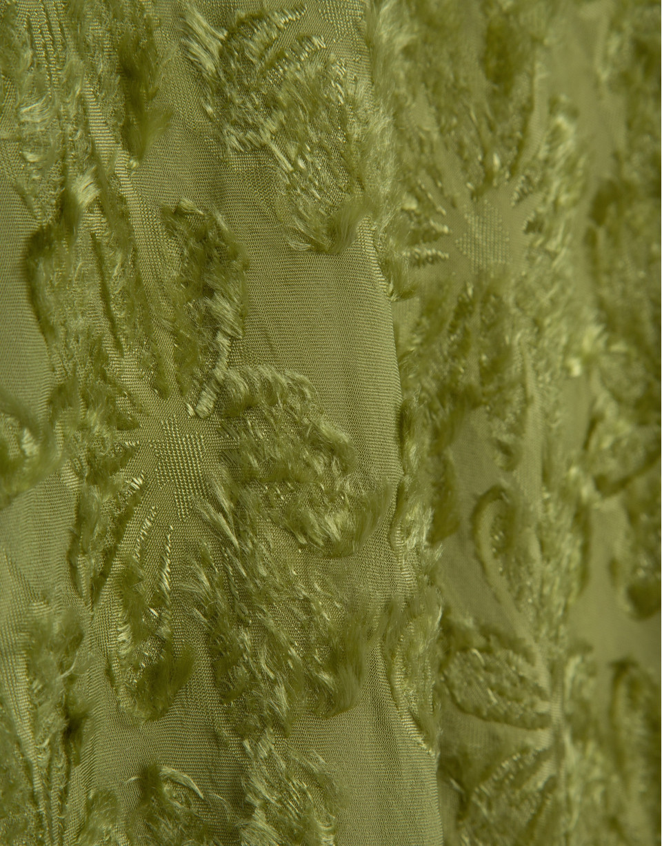 Midi skirt in moss green fill coupé - Woman | Roberto Verino