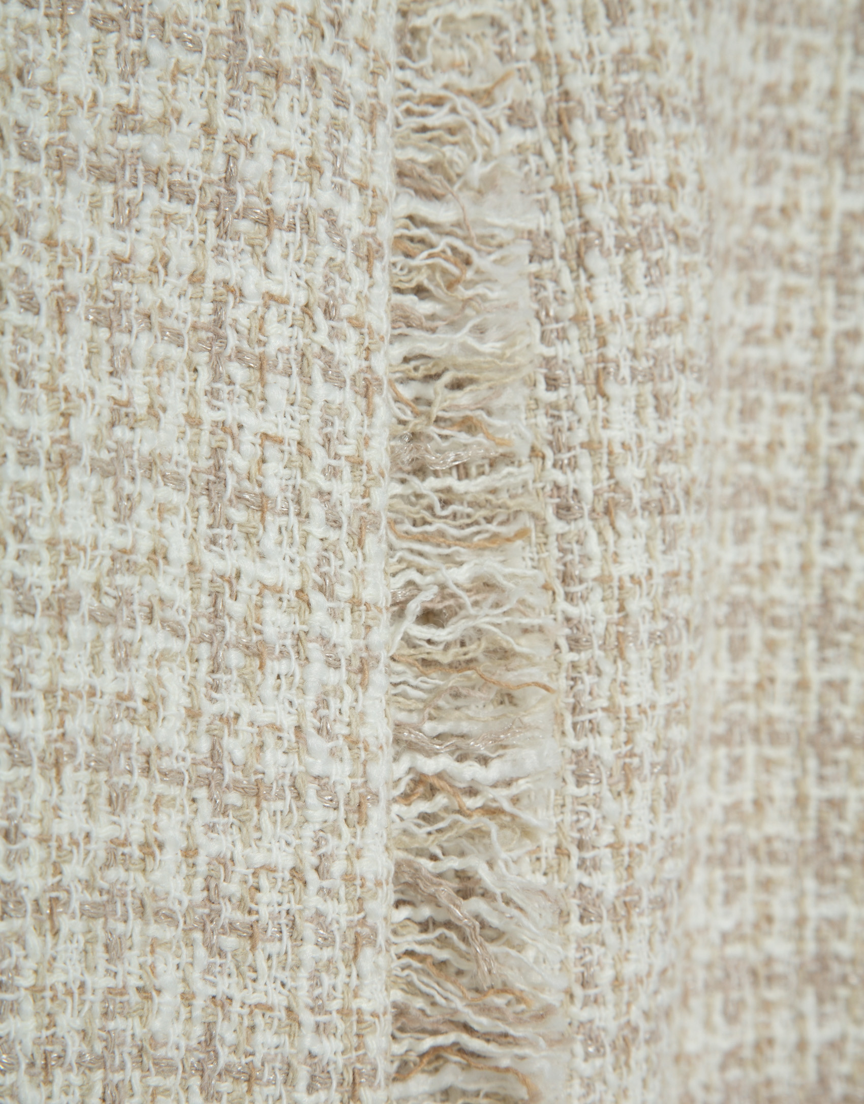 Short skirt in beige weave with fancy thread | Roberto Verino