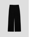 Black linen blend straight-leg trousers - Woman | Roberto Verino