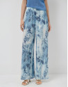Pantalón palazzo crepé estampado floral ... | Roberto Verino