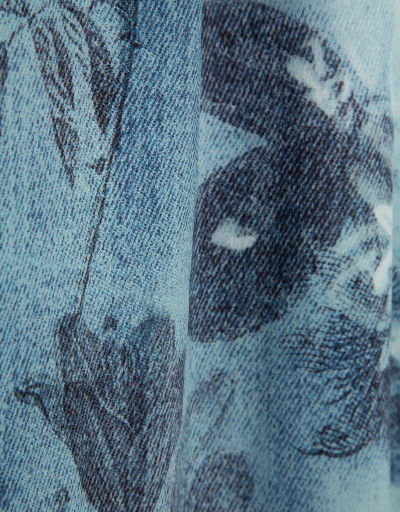Blue floral print crepe palazzo trousers | Roberto Verino