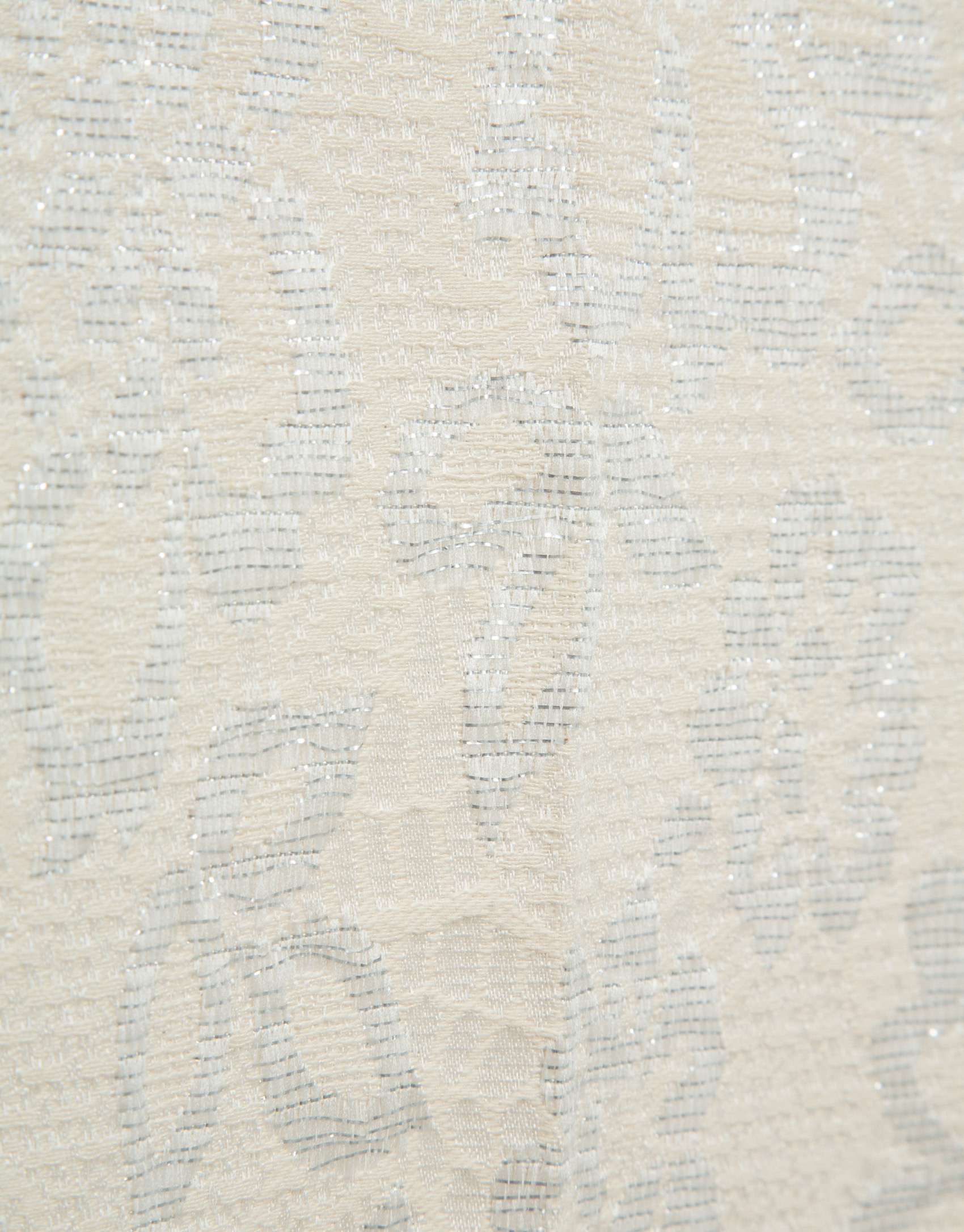 Pantalón recto beige jacquard floral hilo ... | Roberto Verino