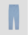 Blue cotton five-pocket skinny trousers - Woman | Roberto Verino
