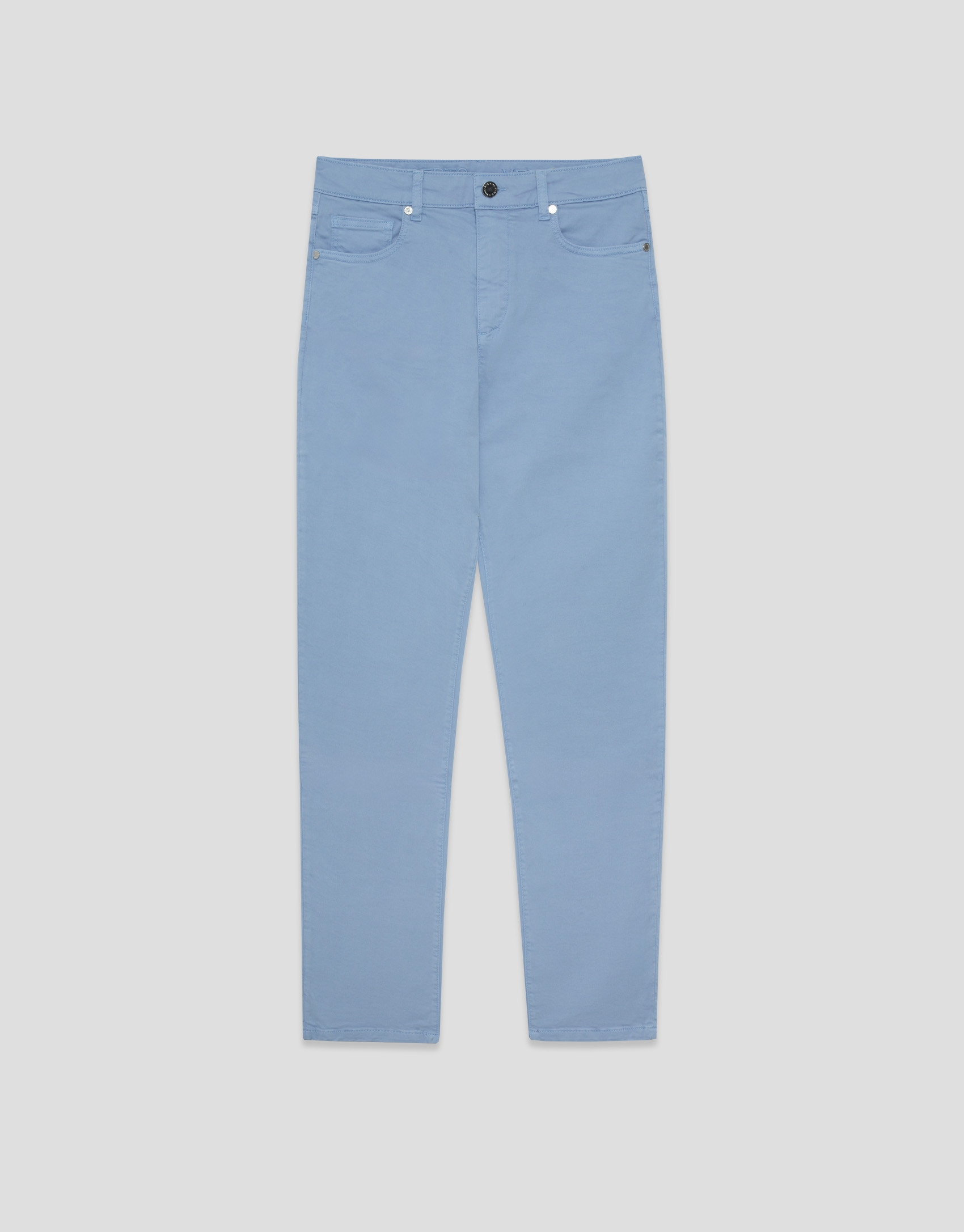 Blue cotton five-pocket skinny trousers - Woman | Roberto Verino
