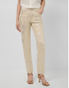 Camel five-pocket trousers with silver ... | Roberto Verino
