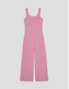 Pink crepe strappy jumpsuit - Woman - SS2026 | Roberto Verino