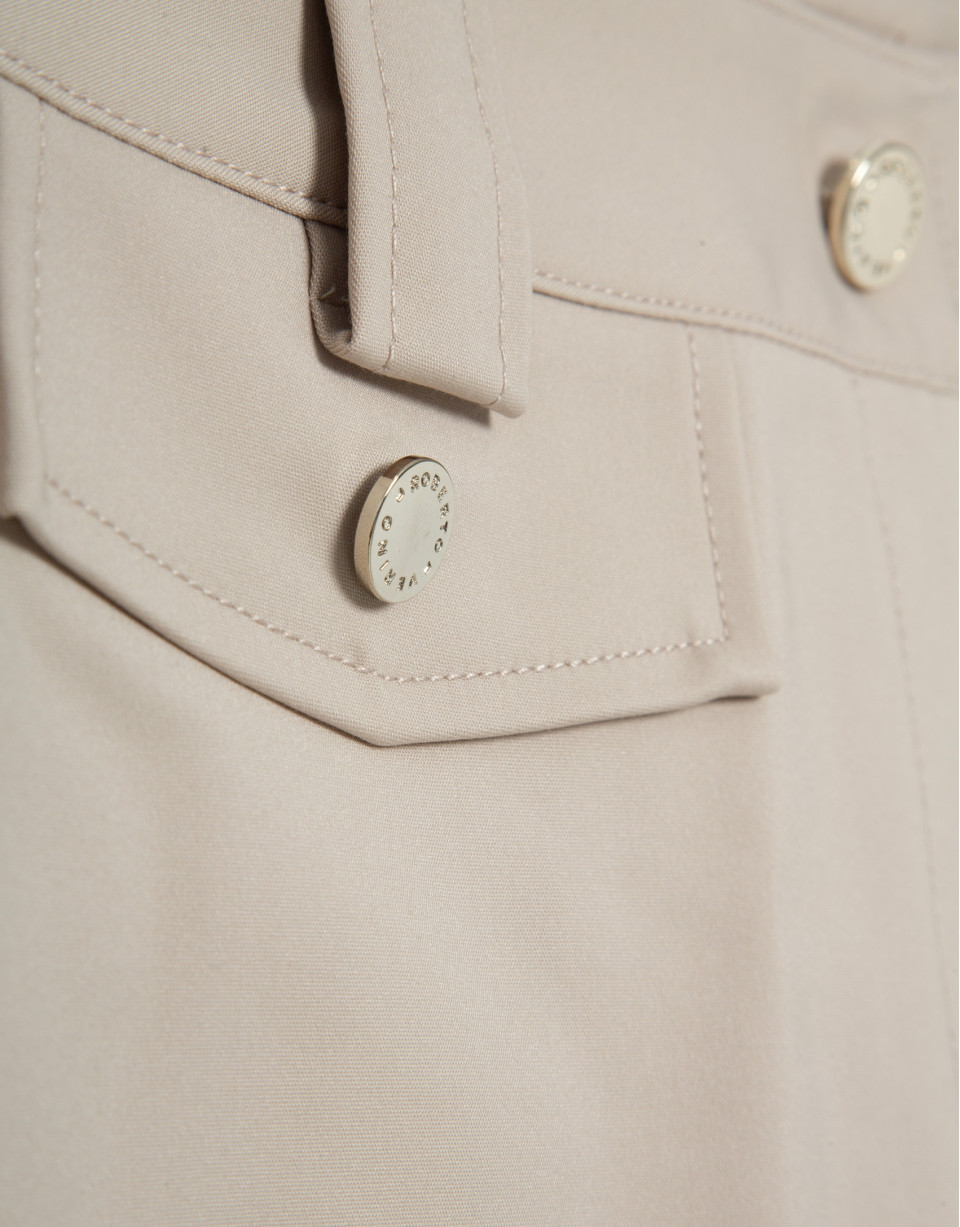 Trousers with beige technical fabric tabs | Roberto Verino