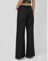 Black wide-leg jeans with lurex thread - Woman | Roberto Verino