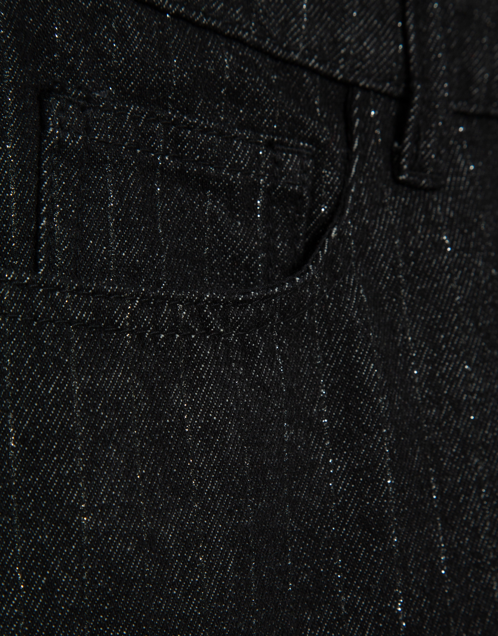 Black wide-leg jeans with lurex thread - Woman | Roberto Verino