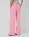 Straight trousers with pink crepe pleats | Roberto Verino