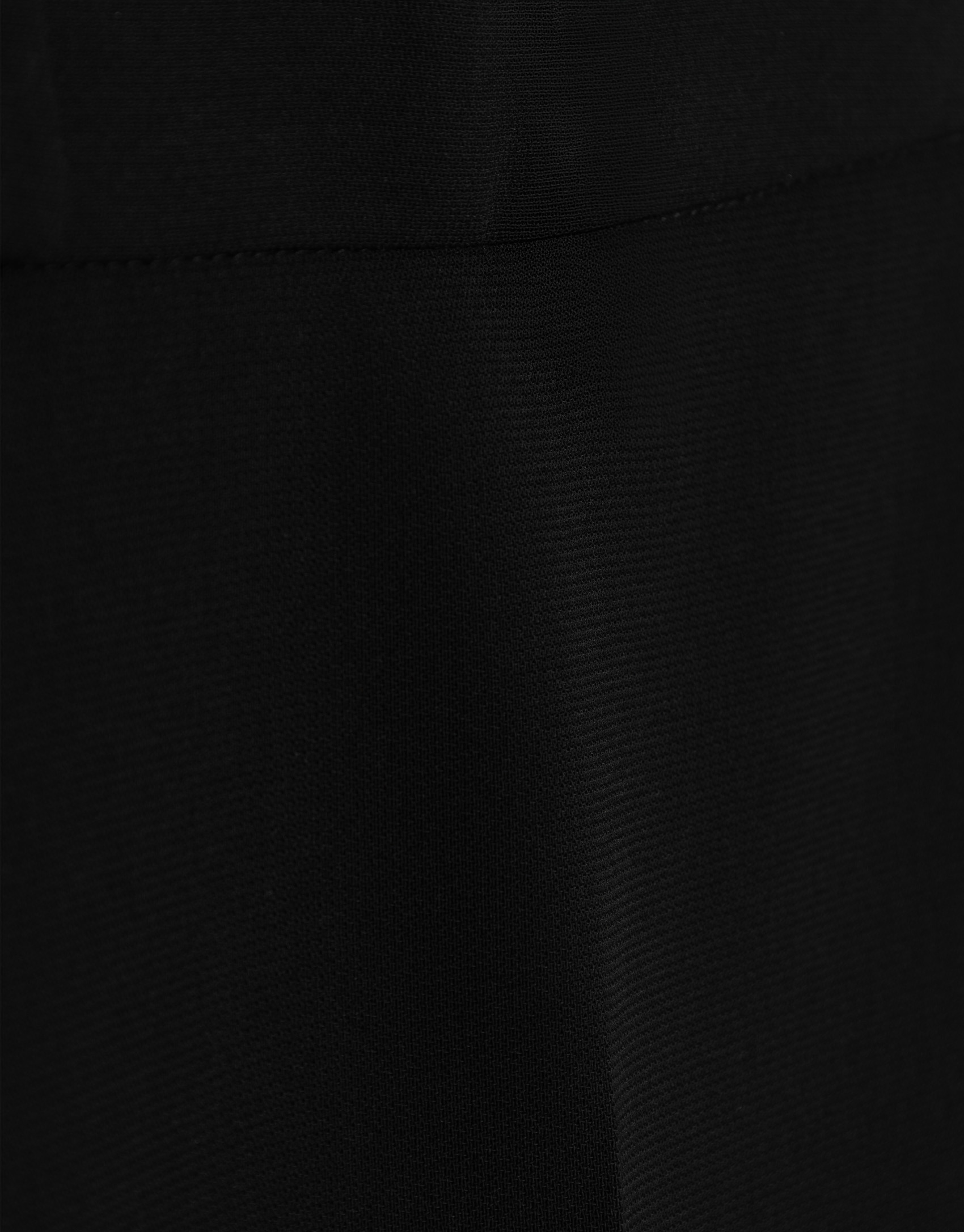 Black crepe straight-leg trousers with slit | Roberto Verino