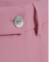 Straight trousers with pink crepe pleats | Roberto Verino