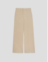 Wide-leg trousers with button fastening in ... | Roberto Verino