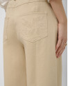 Pantalón corte balloon algodón cámel - Mujer | Roberto Verino