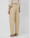 Pantalón corte balloon algodón cámel - Mujer | Roberto Verino