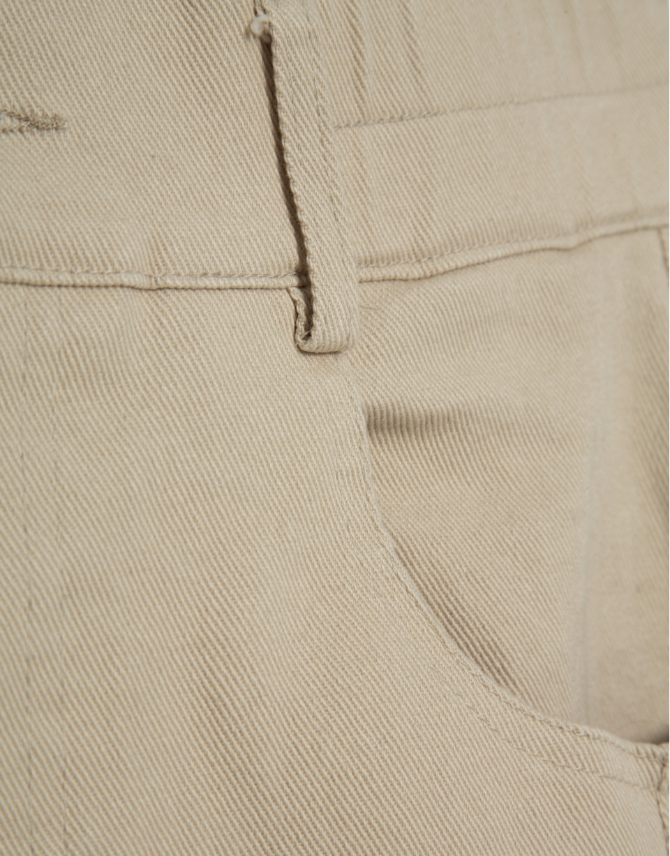 Camel cotton balloon trousers - Woman - SS2026 | Roberto Verino