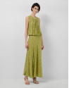 Moss green fill coupé gathered top - Woman | Roberto Verino