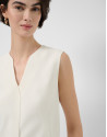 Structured ecru crepe top - Woman - SS2026 | Roberto Verino