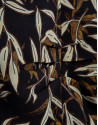 Brown leaf print crepe crop top - Woman | Roberto Verino