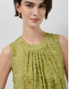 Moss green fill coupé gathered top - Woman | Roberto Verino
