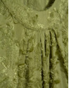 Moss green fill coupé gathered top - Woman | Roberto Verino