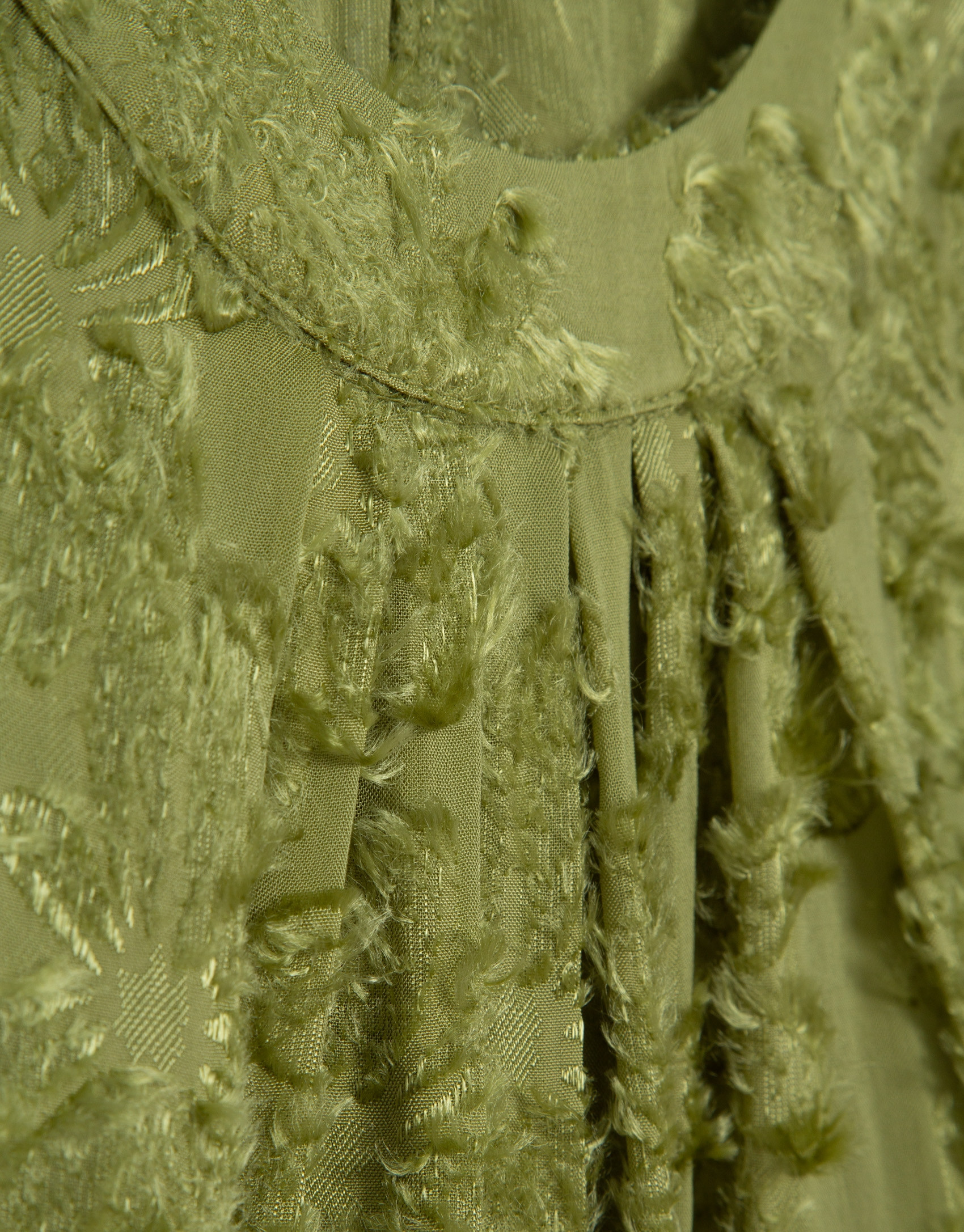 Moss green fill coupé gathered top - Woman | Roberto Verino