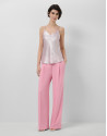 Top sisas tejido laminado brillo rosa - Mujer | Roberto Verino