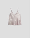 Top sisas tejido laminado brillo rosa - Mujer | Roberto Verino