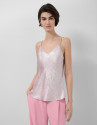 Pink shiny laminated fabric top - Woman | Roberto Verino